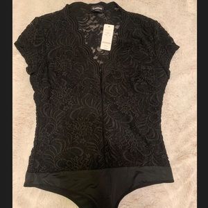 Black lace bodysuit